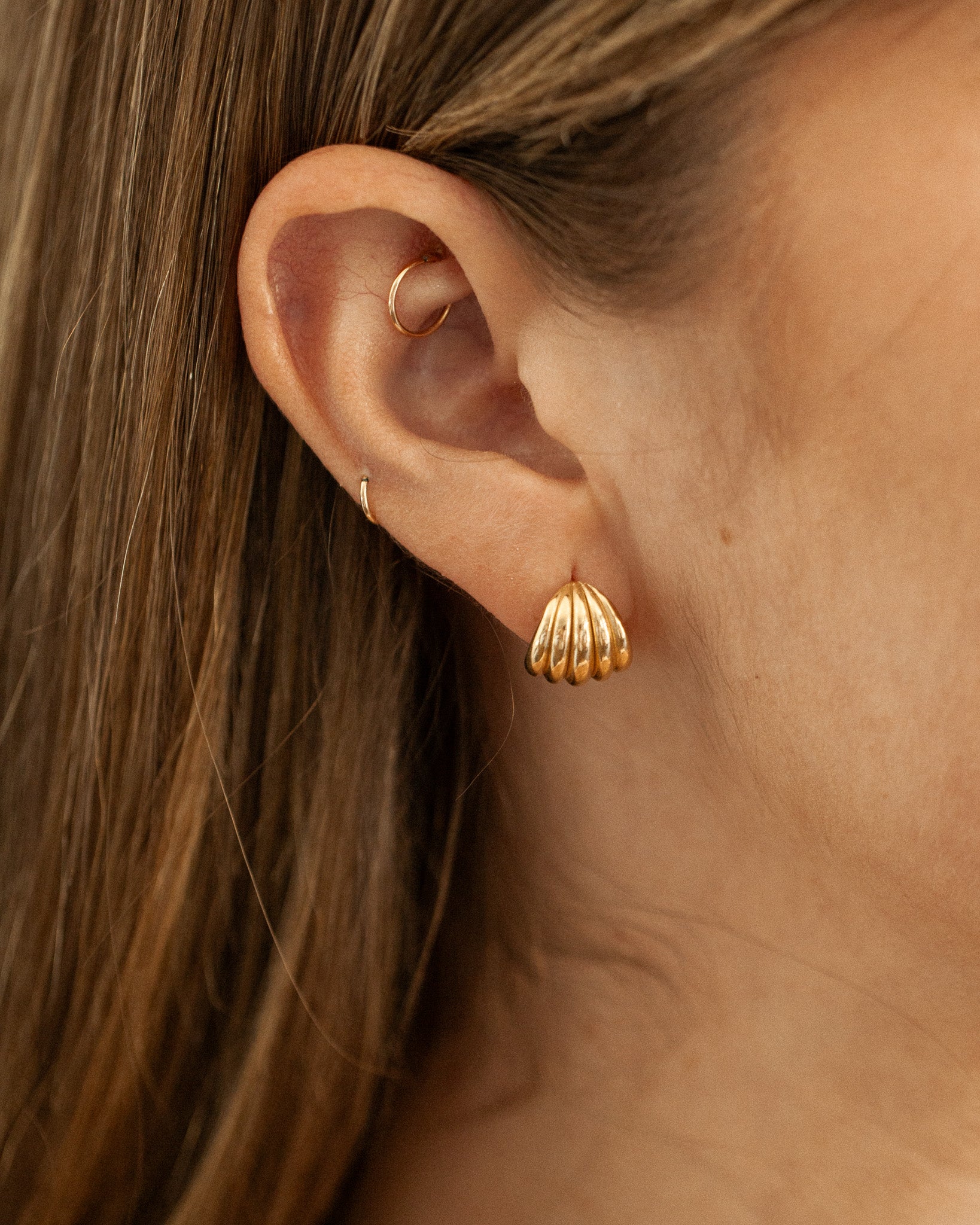 Katie Ridged Hoops