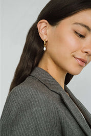 Uma Hoops + Pearl Drop Charm
